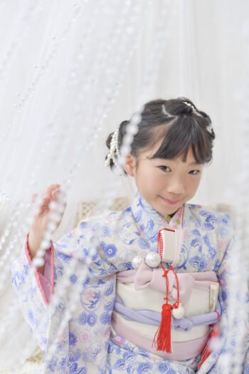 奈良市　写真館　写真スタジオ　着物　七五三　7才女の子　七五三　写真