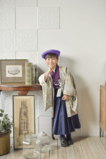 奈良市　スタジオ　写真館　5才　男の子　七五三　着物　写真スタジオ　写真