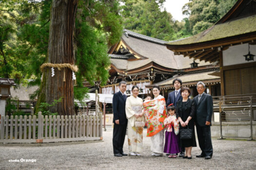 大神神社　お宮参り出張写真撮影　家族写真