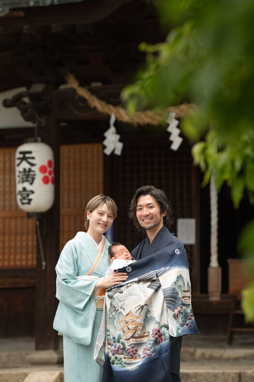 奈良市菅原天満宮　お宮参り出張撮影写真　3ヶ月男の子