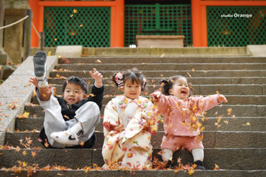 奈良市春日大社　七五三出張撮影写真　きょうだい写真