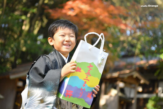 奈良県生駒大社　七五三出張撮影写真　5歳男の子