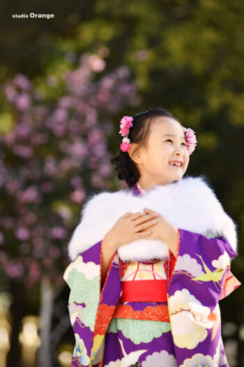 奈良市春日大社　七五三出張撮影写真　7歳女の子