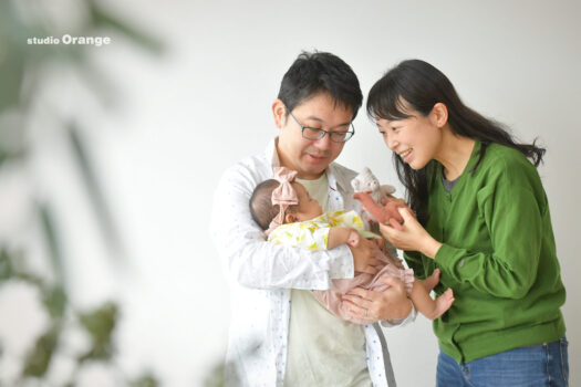 奈良市の写真スタジオ・スタジオオレンジで撮影したお宮参り写真　3ヶ月女の子　赤ちゃん用着物
