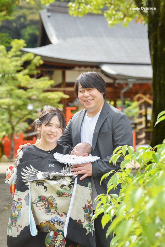 龍田大社　お宮参り出張写真撮影　家族写真