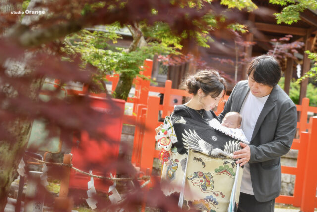 龍田大社　お宮参り出張写真撮影　家族写真