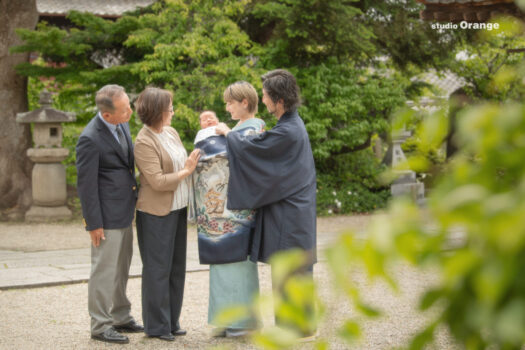 奈良市菅原天満宮　お宮参り出張撮影　家族写真