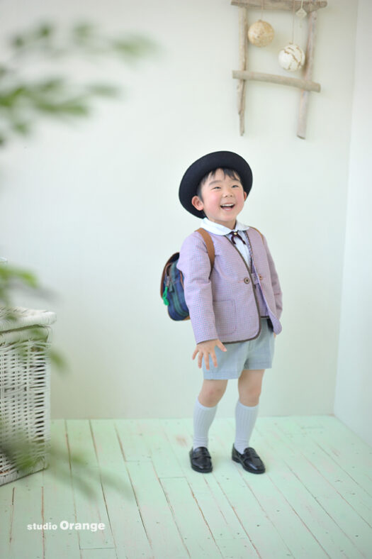 入園写真　3歳男の子　幼稚園入園