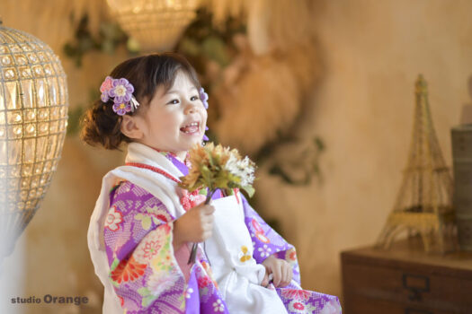 奈良県　奈良市　写真　写真館　フォトスタジオオレンジ　七五三　兄妹　バースデー　バースデーフォト　成人式　成人式前撮り　お宮参り　