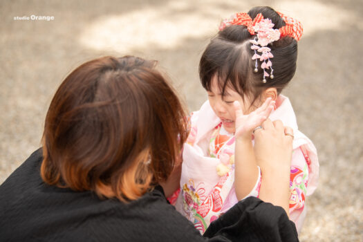 率川神社　七五三出張写真撮影　3歳女の子