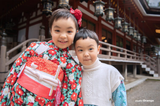 石上神宮　七五三出張写真撮影　7歳女の子