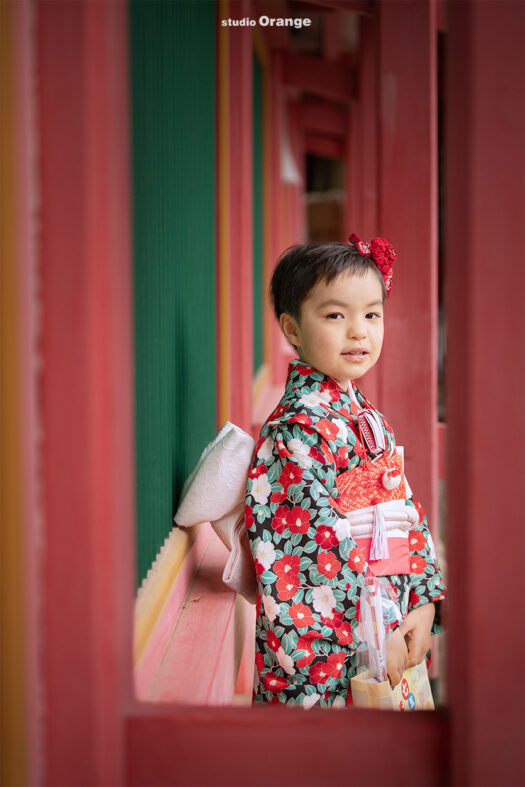 石上神宮　七五三出張写真撮影　7歳女の子