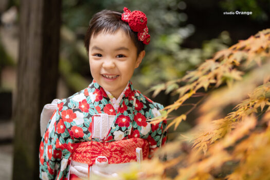 石上神宮　七五三出張写真撮影　7歳女の子